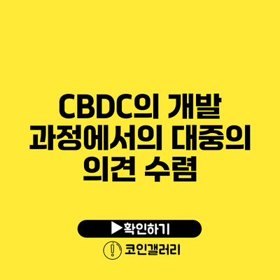 CBDC의 개발 과정에서의 대중의 의견 수렴