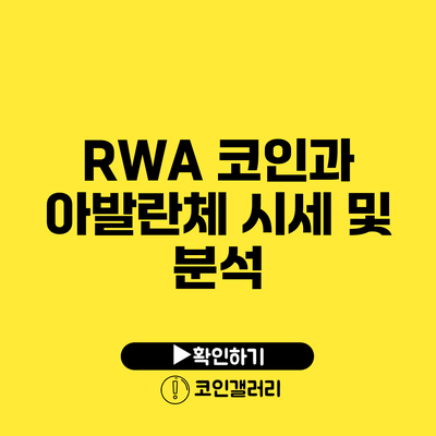 RWA 코인과 아발란체: 시세 및 분석