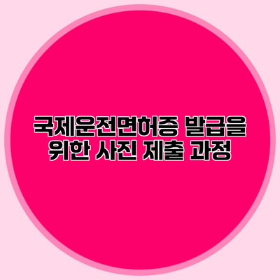 국제운전면허증 발급을 위한 사진 제출 과정