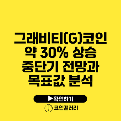 그래비티(G)코인 약 30% 상승: 중단기 전망과 목표값 분석