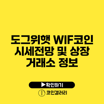 도그위햇 WIF코인 시세전망 및 상장 거래소 정보