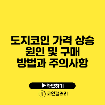 도지코인 가격 상승 원인 및 구매 방법과 주의사항