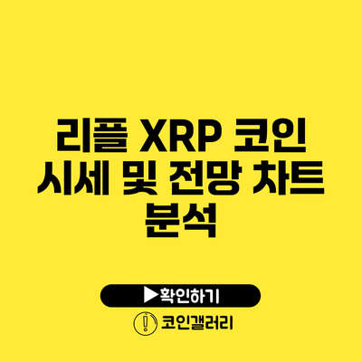 리플 XRP 코인 시세 및 전망 차트 분석