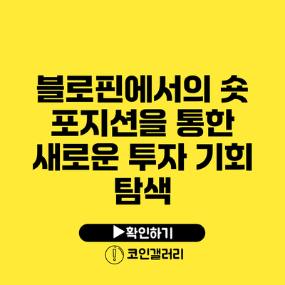 블로핀에서의 숏 포지션을 통한 새로운 투자 기회 탐색