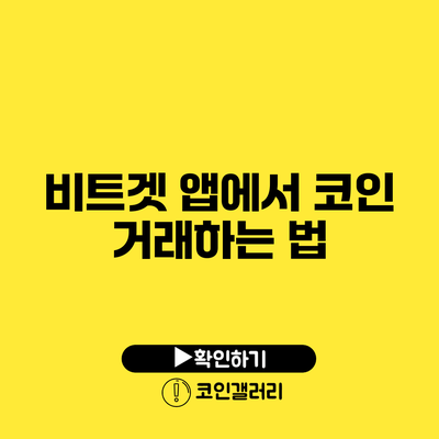 비트겟 앱에서 코인 거래하는 법