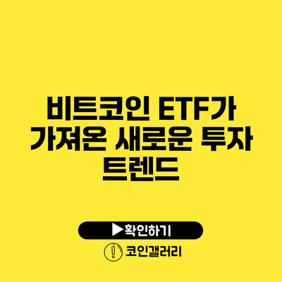 비트코인 ETF가 가져온 새로운 투자 트렌드