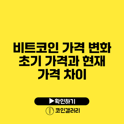 비트코인 가격 변화: 초기 가격과 현재 가격 차이