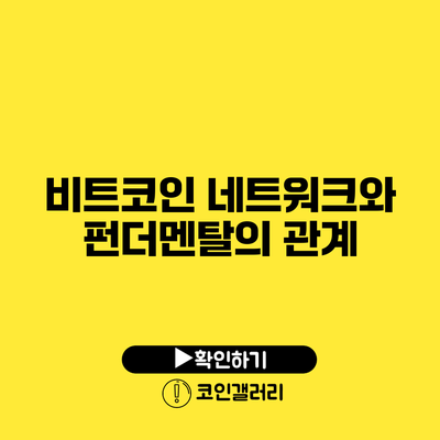 비트코인 네트워크와 펀더멘탈의 관계