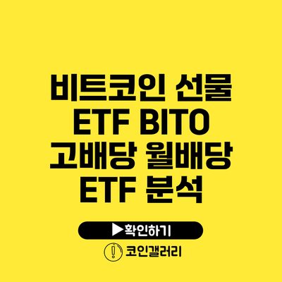 비트코인 선물 ETF BITO: 고배당 월배당 ETF 분석