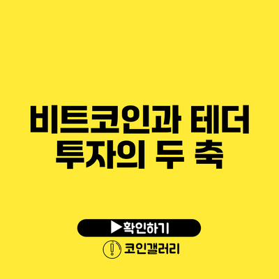 비트코인과 테더: 투자의 두 축