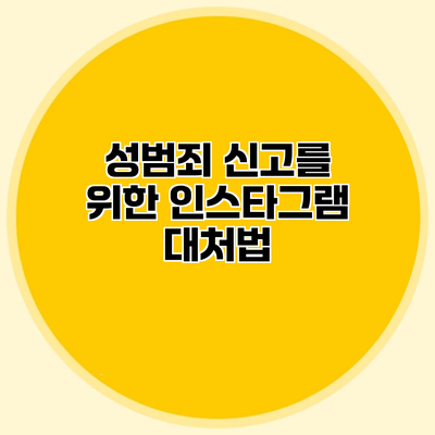 성범죄 신고를 위한 인스타그램 대처법