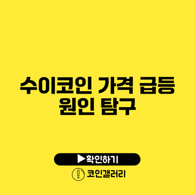 수이코인 가격 급등 원인 탐구