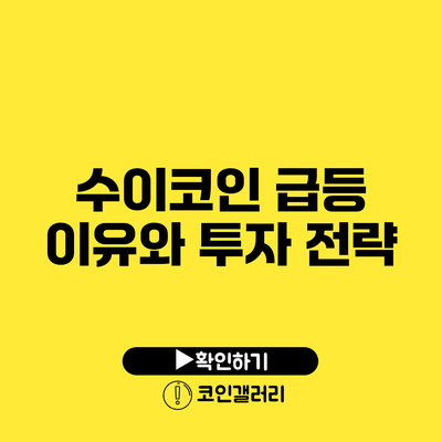 수이코인 급등 이유와 투자 전략