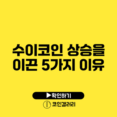 수이코인 상승을 이끈 5가지 이유