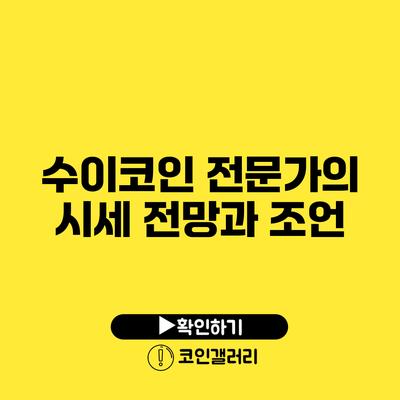 수이코인: 전문가의 시세 전망과 조언