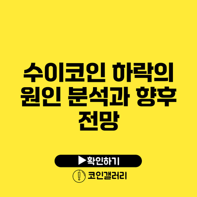 수이코인 하락의 원인 분석과 향후 전망