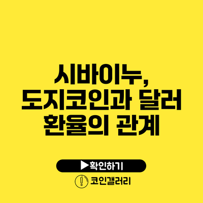 시바이누, 도지코인과 달러 환율의 관계