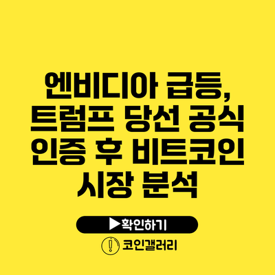 엔비디아 급등, 트럼프 당선 공식 인증 후 비트코인 시장 분석