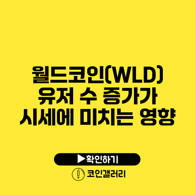 월드코인(WLD) 유저 수 증가가 시세에 미치는 영향