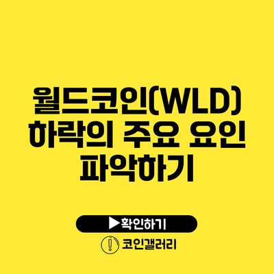 월드코인(WLD) 하락의 주요 요인 파악하기