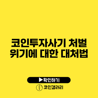 코인투자사기 처벌 위기에 대한 대처법