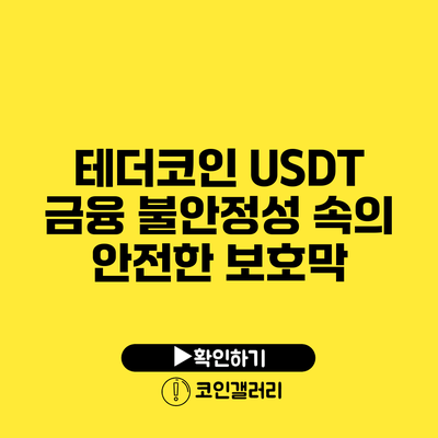 테더코인 USDT: 금융 불안정성 속의 안전한 보호막