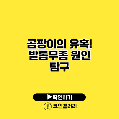 곰팡이의 유혹! 발톱무좀 원인 탐구