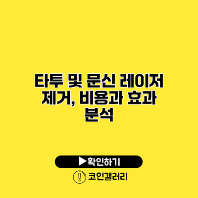 타투 및 문신 레이저 제거, 비용과 효과 분석