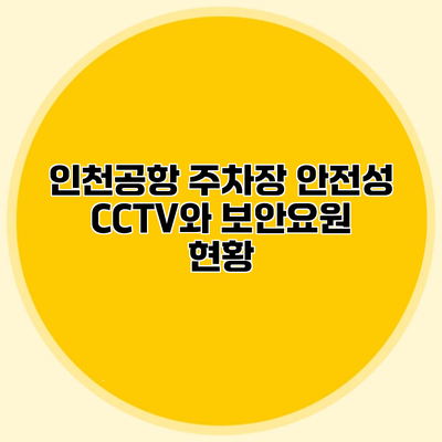 인천공항 주차장 안전성 CCTV와 보안요원 현황