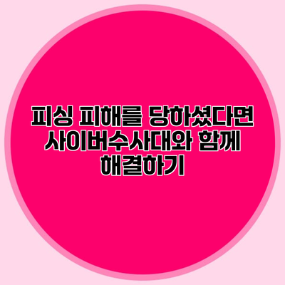피싱 피해를 당하셨다면? 사이버수사대와 함께 해결하기